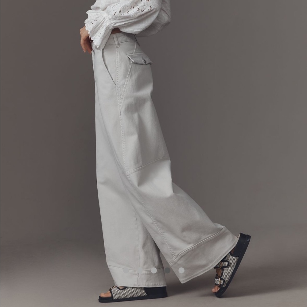 NWT Pilcro Mid-Rise Curve Wide-Leg Pants - Picture 3 of 11